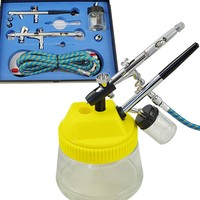 AIRBRUSH SET AIRBRUSH PISTOLEN SPRITZPISTOLEN MIT REINIGUNGSSET BD280 & 777