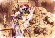 Funny Badger Christmas cards pack of 10.C328x Albert'S Christmas Cuddle