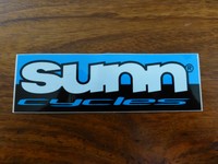 Sunn Cycles Aufkleber hellblau