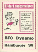 EC BFC Dynamo Berlin - Hamburger SV 1982/83