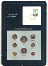 Switzerland "Coin Sets Of All Nations" full set 1984-1987