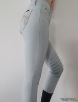 Reithose ANIMO Grip Vollbesatz Silikon NEU NERIDA Kniebesatz Farbe SKY