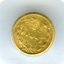 Rare Nd Round Liberty G25C California Fractional Gold / Bg-202 Pcgs