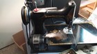 Vintage Singer Feather Weight Sewing Machine With Case And Accessories