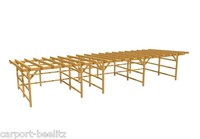 Pferdestall Offenstall - Dosse, Flachdach KVH - 15,00 x 5,00 als Bausatz