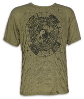 PURE CONCEPT Vintage Herren T-Shirts Ying & Yang Symbole Yoga Goa Hippie OM M L
