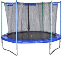 Neueste Generation Hudora 65608 Trampolin 250 Ø blau mit Sicherheitsnetz