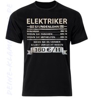 T Shirt Herren Elektriker Strom Kabel Elektrik Handwerker Preis  neu Fun 