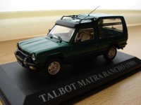 EXTREMELY RARE TALBOT MATRA RANCHO 1980 PORTUGUESE NUMBER PLATE ALTAYA/IXO 1/43