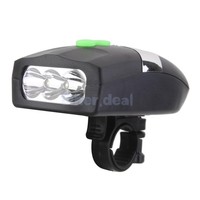 LED Fahrradleuchte Fahrradbeleuchtung Scheinwerfer Fahrradlicht Horn Schwarz