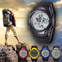 Wasserdicht Mountaineering Sport Uhr Herren Digital Armbanduhr LED Quartz Watch