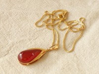 #11.563# (S636-D) Goldener Anhänger mit Karneol