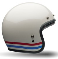 BELL CUSTOM 500 - STRIPES PEARL WHITE HELMET **FREE FAST DELIVERY**