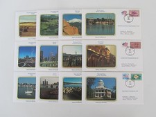 Us (31) different scenic covers w/dates of cancel matching event on cachet photo