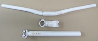Zoom Professional MTB Riser Lenker Vorbau Sattelstütze Satz weiss weiß