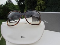  Sonnenbrille Christian Dior Braun Kunststoff Gläser verlaufend Zubehör SUPER