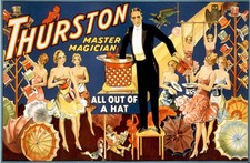 Thurston Magician Poster Vintage Vaudeville Magic Show Trick Hat Ad Print 565