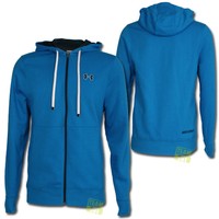 UNDER ARMOUR Herren Sweatjacke Sweatshirt Trainingsjacke mit Kapuze Hoodie blau