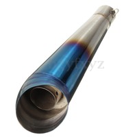 Universal Motorrad Auspuff Schalldämpfer Blau Edelstahl Exhaust Muffler 38-51mm