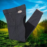Reithose Sonnenreiter Melbourne, schwarz kariert ,Stiefelreithose, Größe 72