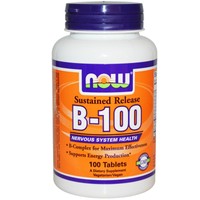 Now Foods, B-100, Ausdauernde Freigabe, 100 Tabletten