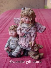 Sarah's Attic "Emily And Gideon" Flat Back Le Angel Figurine #3670 w/Coa Rare!