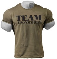 KHAKI VINTAGE ARMEE-STIL ANGEPASST BODYBUILDING T-SHIRT TRAININGSKLEIDUNG TOP