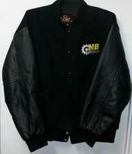 Vintage Leather Wool Letterman Jacket - Kubota Tractor Distributor, Size Xl