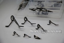 35 Pcs 7 Sizes Titanium Oxid Fishing Rod Guides Rod Tip Rod Building