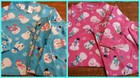 Girl's Children’s Place Aqua or Pink Fleece Snowmen Pajama Set XXS 2T - 3T, New