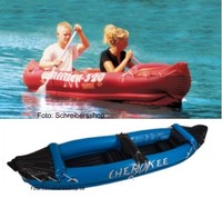 320 cm KANU KAJAK Schlauchboot "Aqua/Schwarz" Seekajak