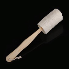 Natural Loofah Long Wood Handle Shower Bath Body Back Brush Spa Scrubber