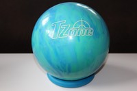 Bowling Ball Brunswick TZone Caribbean Blue 14 lbs, Bowlingkugel + Ballhalter