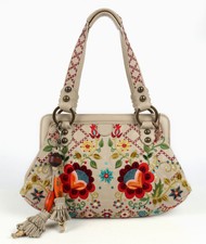 Fiores Bohemian Bloom Claudette Frame Handbag fiore leather handbag ebay Fiores Bohemian Bloom Claudette Frame Handbag fiore leather handbag ebay