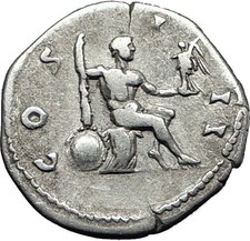 Hadrian 125-128AD Very Rare Silver Ancient Roman Coin Hercules Heracles i58521