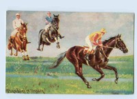 W9L25/ Pferderennen Jockey Künstler AK Donadini jr.  1917