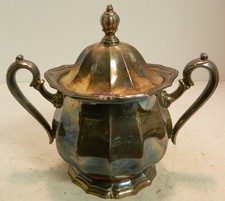 New listing
Vintage English Flutes Webster Wilcox Is Silver Co. 2 Handled Sugar Bowl Excel