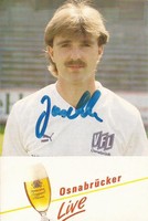 Paul Jaschke. VfL Osnabrück. 1987/88. Original signierte Autogrammkarte.