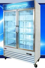 Omcan Fr-Cn-1250-D 49" 2-Door Commercial Glass Ice Cream Freezer Merchandiser