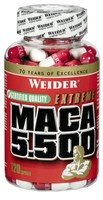 Weider Maca 5500 120 Kapseln, Muskelaufbau Kraft Definition + Bonus
