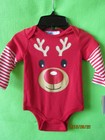 NWT "CHILDZ PLAY" 1-PC LONGSLEEVE BABY BOY/GIRL CHRISTMAS OUTFIT SIZE 3-6 MONTHS