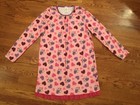 GIRLS SIZE XL 14/16 LIL VICKY'S LONG SLEEVE HEARTS & CATS PAJAMA NIGHTGOWN