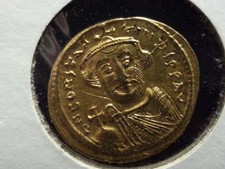 Heraclius Av Gold Solidus Constantinople Mint Byzantine Empire Cross #Ev53