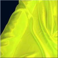 neon-gelb-grün Satin Deko-Stoff Gardinenstoff Meterware