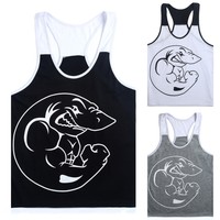 Fitnessstudio Herren Stringer Tank Top Bodybuilding Eignung Einteiler