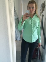 Original Damen Gant Bluse Größe 42 Neu! hellgrün-weiß kariert