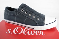 S.Oliver Slipper Sneakers Ballerina jeansblau, Gummisohle, Stoff   NEU!