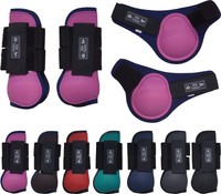 HKM Premium 4er Set Gamaschen Hartschalengamaschen und Streichkappen