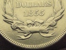 1855 $3 Gold Indian Princess Three Dollar Coin- Nearly Full Rims!