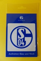 FC Schalke 04 Aufkleber silber , weiß oder blau und weiß - NEU & OVP